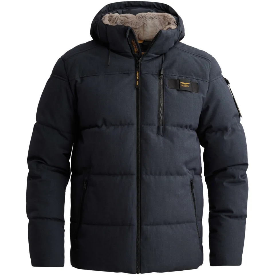 PME Legend YETCRAFT pufferjas met imitatiebontkraag - donkerblauw, foto 3