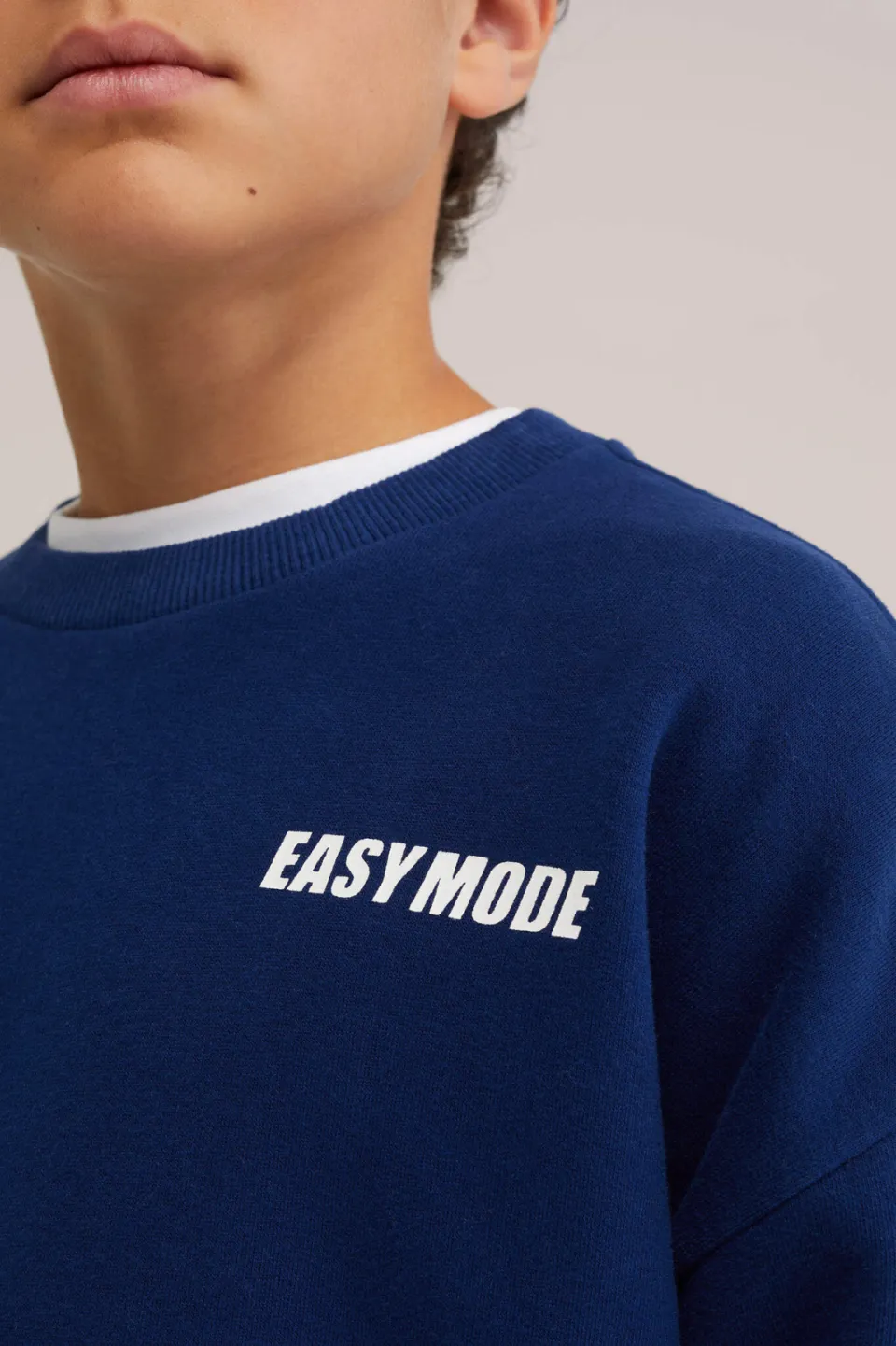 WE Fashion Blue Ridge sweater met backprint - donkerblauw, foto 6
