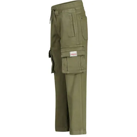 Vingino denim loose casual broek olijfgroen, foto 3