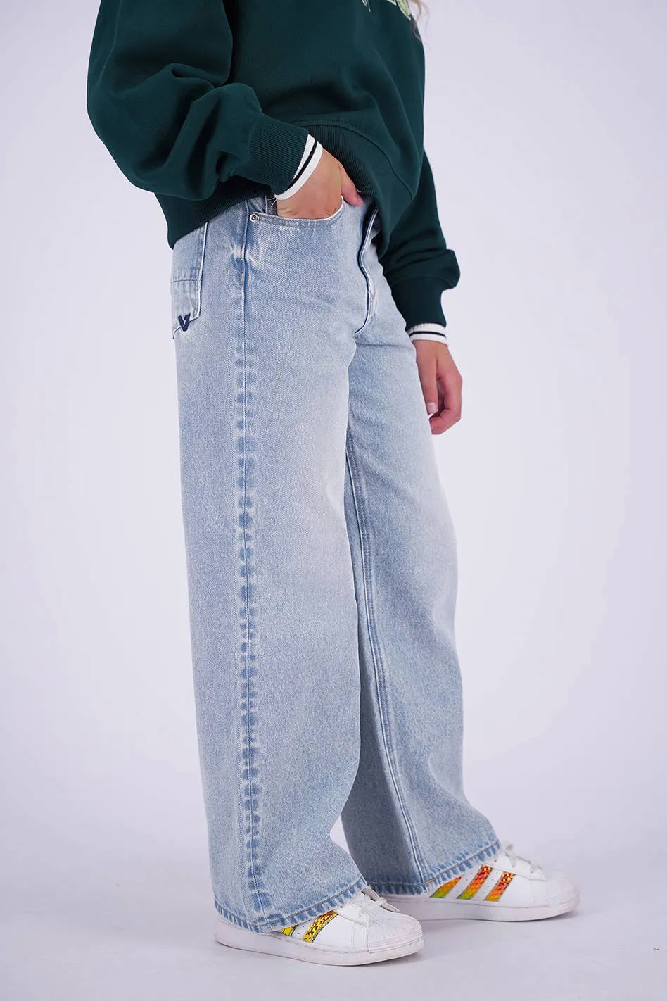 Vingino Cherry high waist wide leg jeans - lichtblauw, foto 5