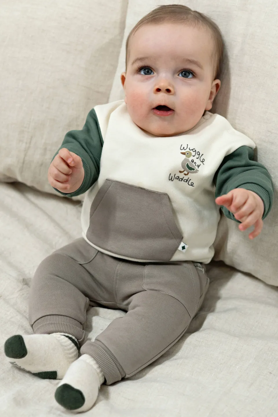 Feetje Wiggle and Waddle babybroek lichtgrijs grijs, foto 5