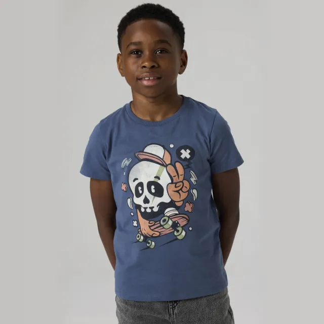 NAME IT t-shirt blauw met print