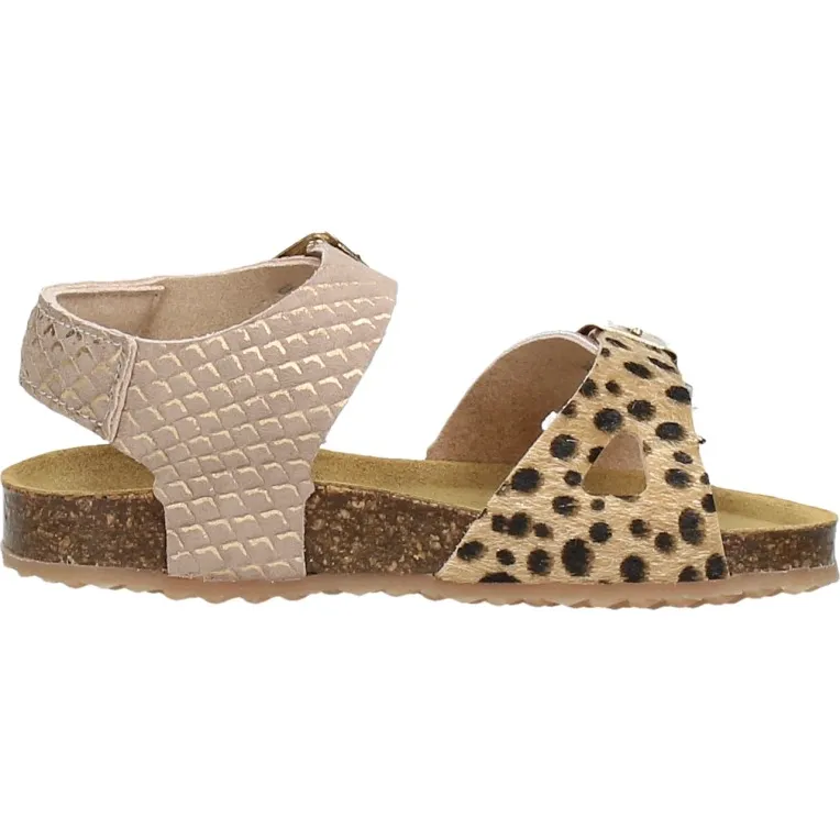 Develab sandalen roségoud Middelbruin