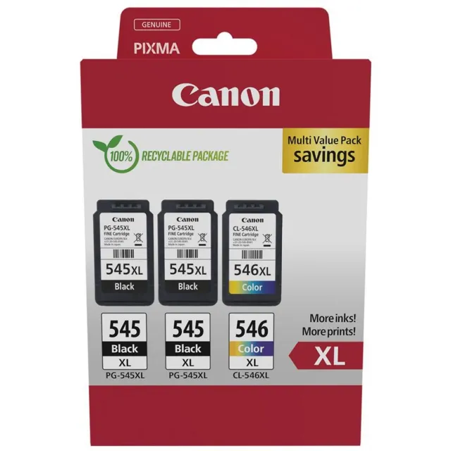 Canon Ink 8286B013 / PG-545XL/CL-546XL X Zwart + 3 kleuren