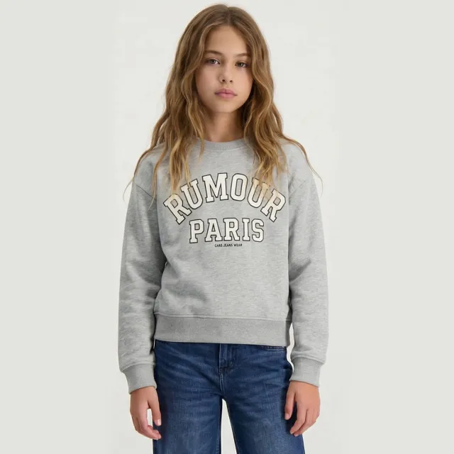 Cars sweater met print - grijs Grijs melange
