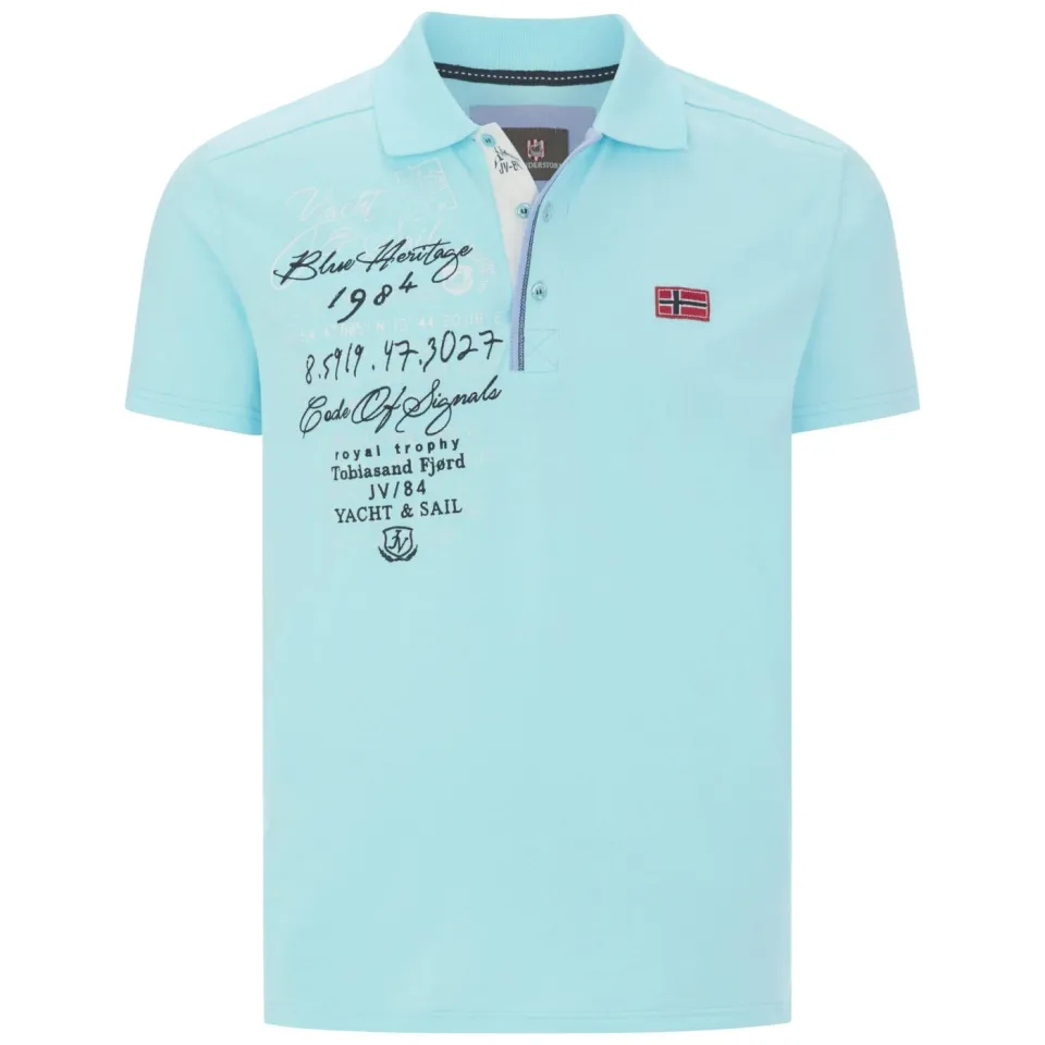Jan Vanderstorm regular polo JANO Plus turquoise, foto 2