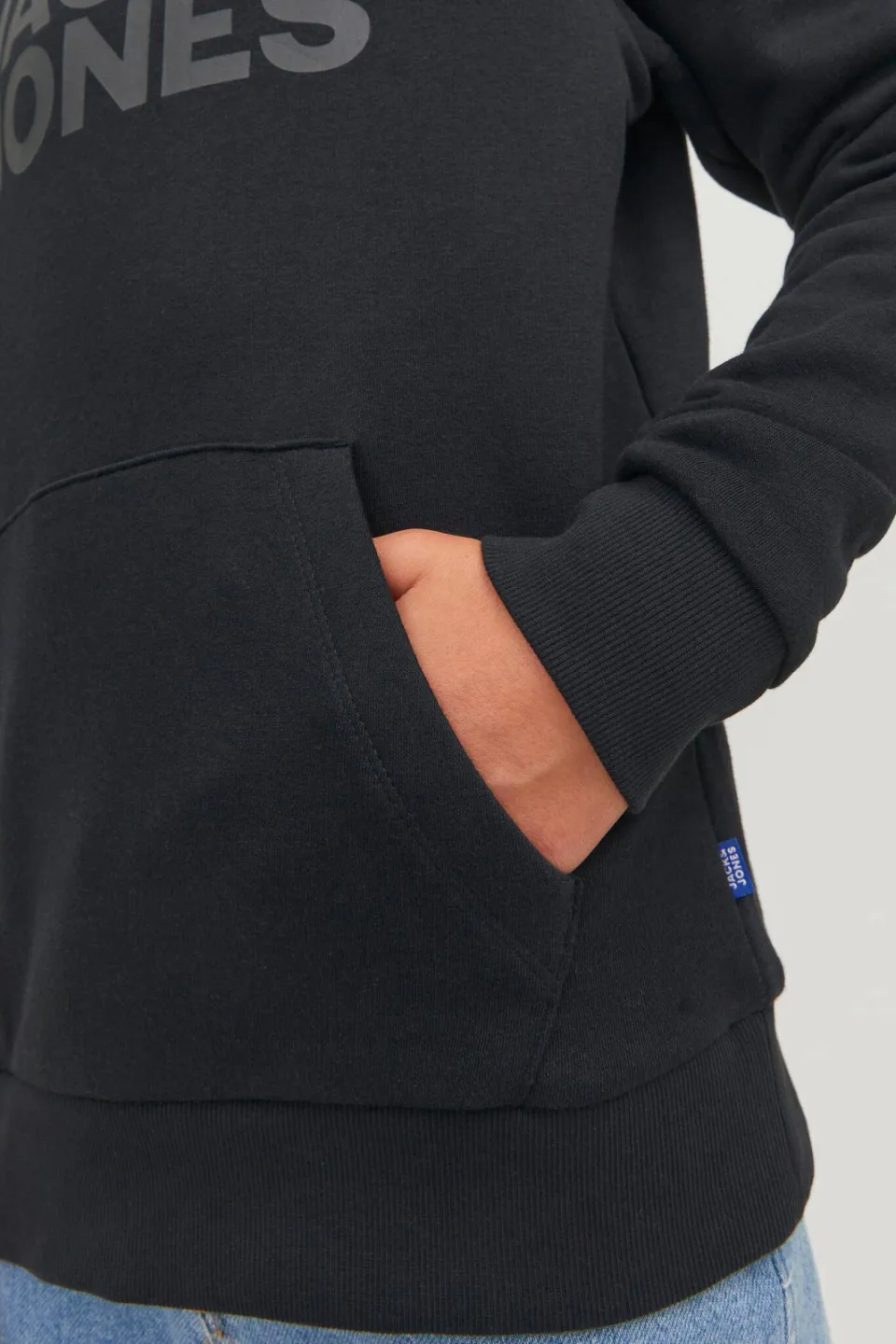 Jack & Jones JUNIOR hoodie JJECORP met logo zwart, foto 6