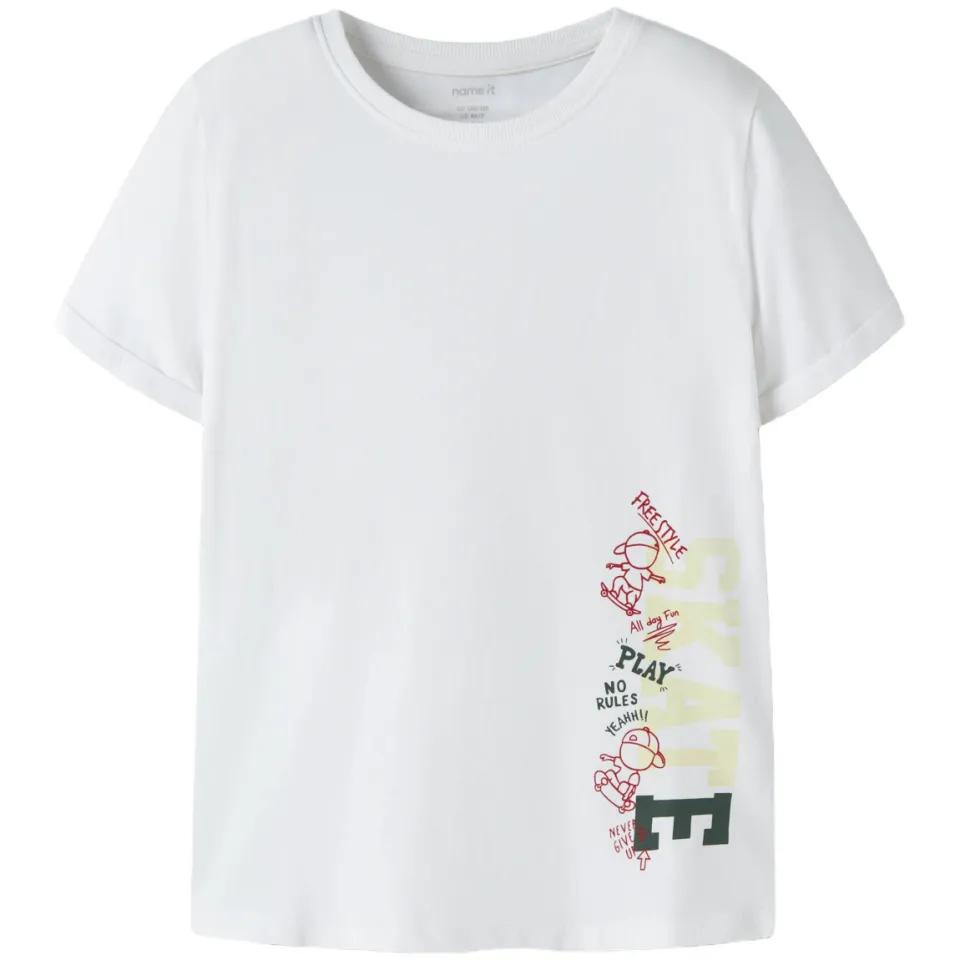 NAME IT NKMVUX T-shirt wit Wit Skate