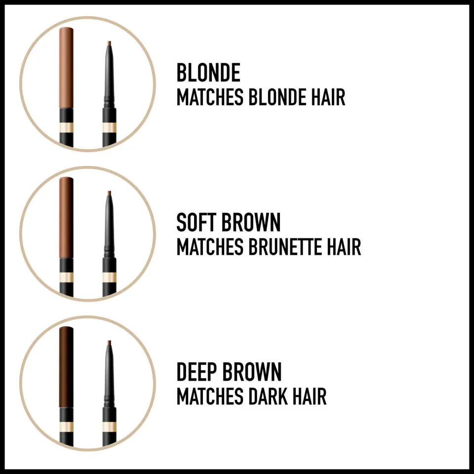 Max Factor Brow Shaper wenkbrauwpotlood 030 Deep Brown, foto 3
