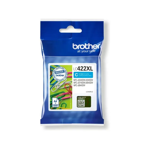 Brother LC-422XLC Inktcartridge Cyaan Hoge capaciteit