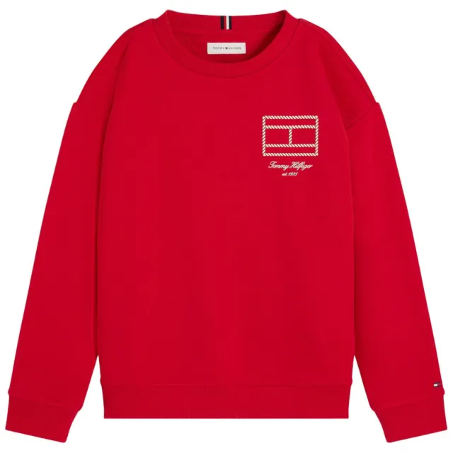 Tommy Hilfiger sweater met print - rood