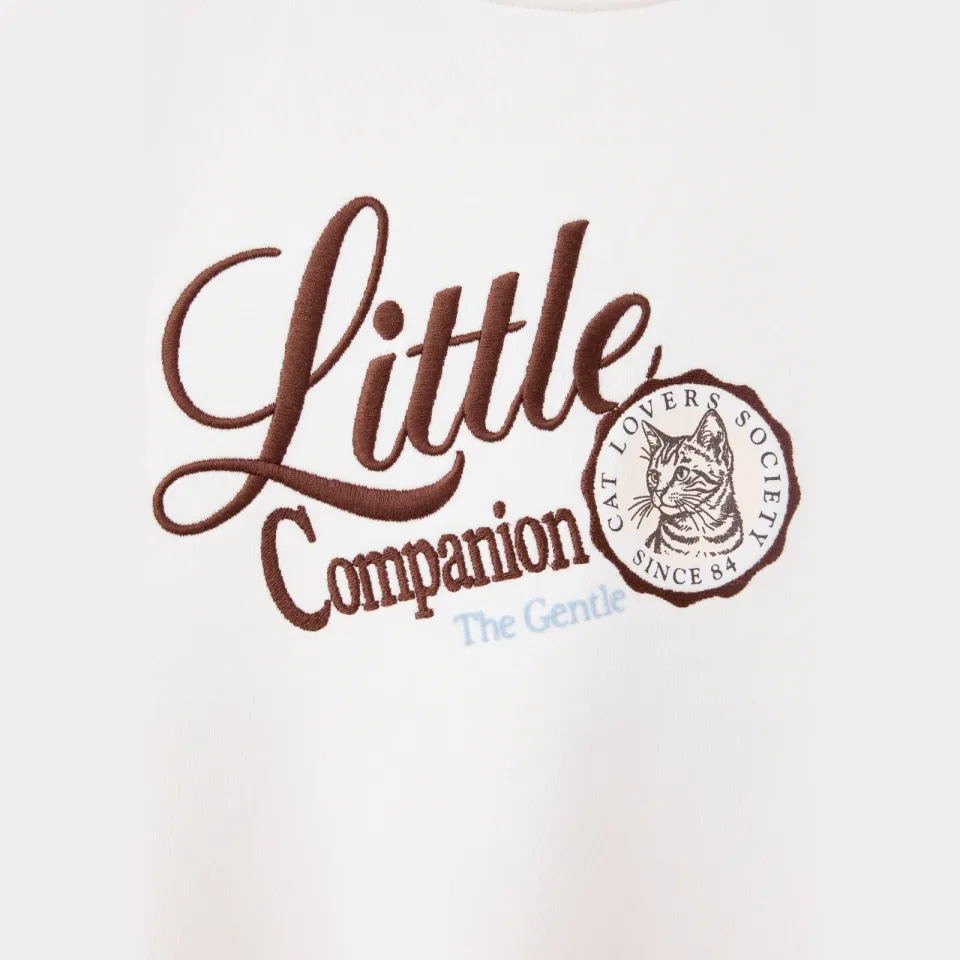 Mango Kids sweater met print - naturel/wit, foto 6
