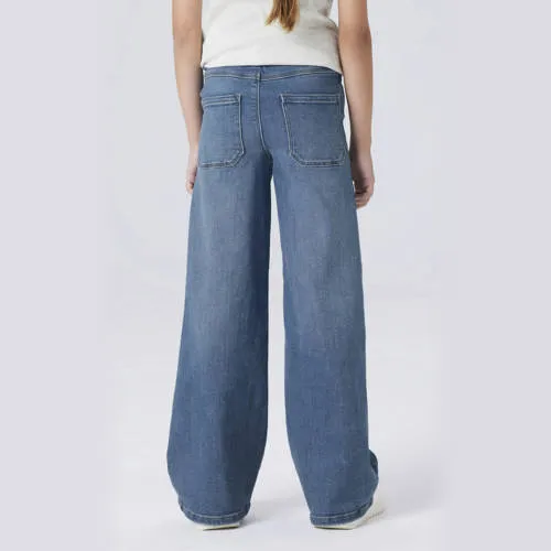 NAME IT KIDS wide leg jeans Medium blue denim, foto 4