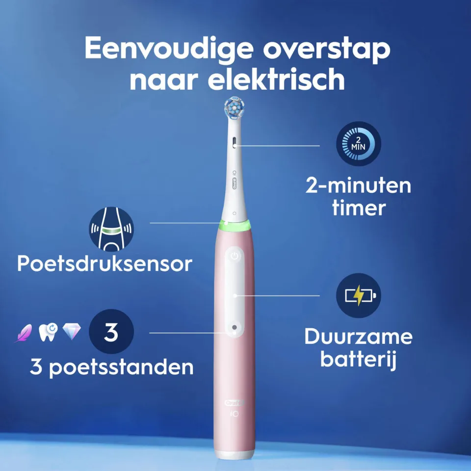Oral-B iO Series 3 elektrische tandenborstel - Roze, foto 5