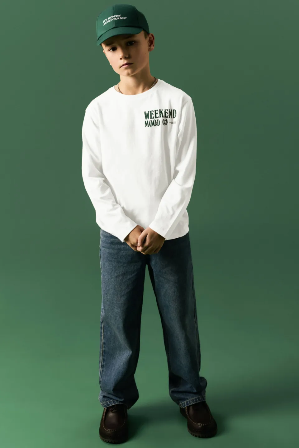 NAME IT rechtvallende longsleeve met backprint wit, foto 5