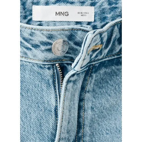 Mango denim short middenblauw, foto 6