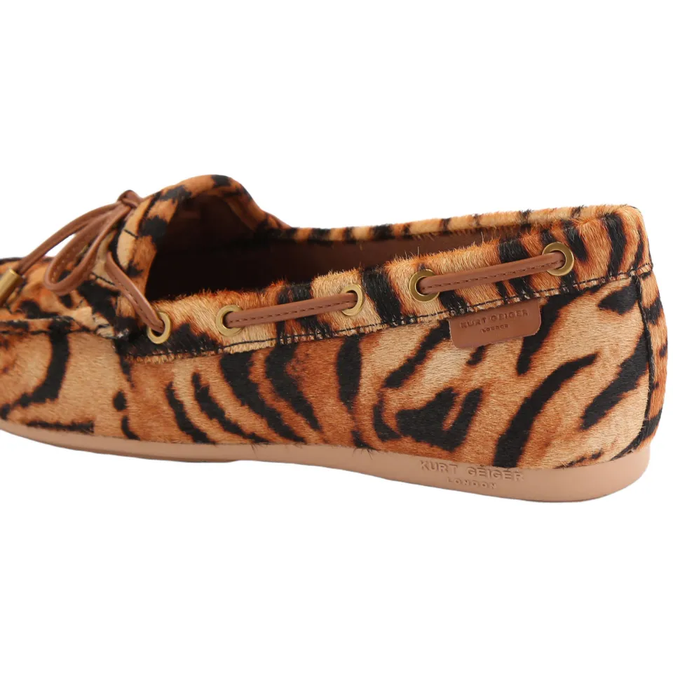Kurt Geiger Eagle mocassins met panterprint - cognac, foto 3