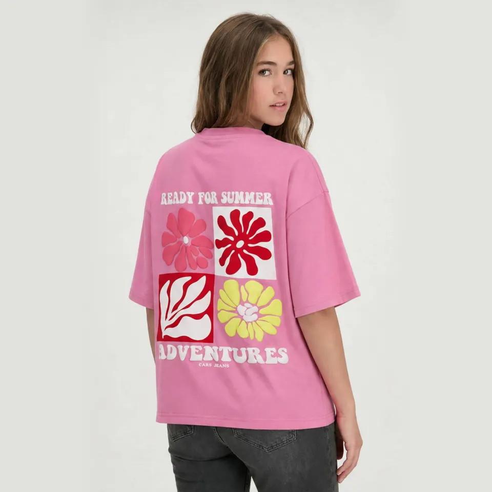 Cars T-shirt met backprint roze, foto 4