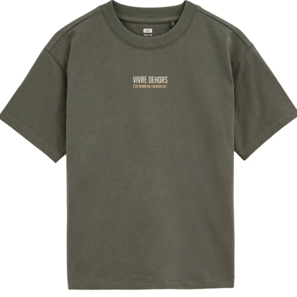 WE Fashion t-shirt met backprint olijfgroen, foto 2