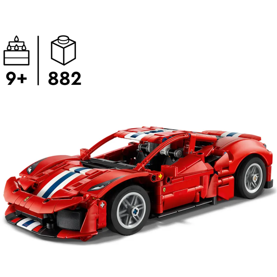 Lego Technic Ferrari 488 PISTA Auto Speelgoed 42235, foto 4