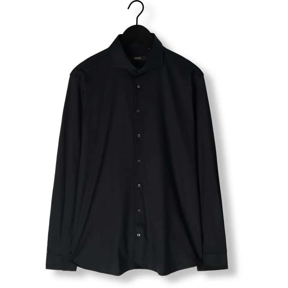 Desoto Luxury Slim Fit Jersey overhemd zwart, foto 2