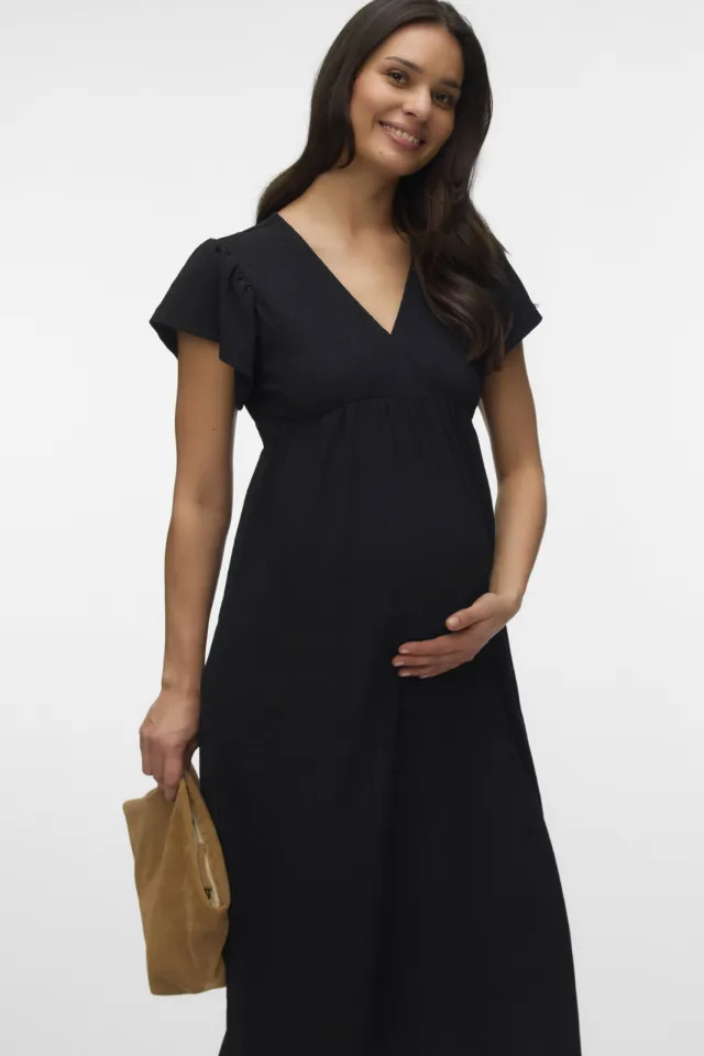 Mamalicious midi jurk zwart Black