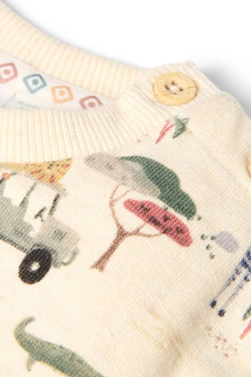 Little Dutch sweater met print - beige/groen, foto 8