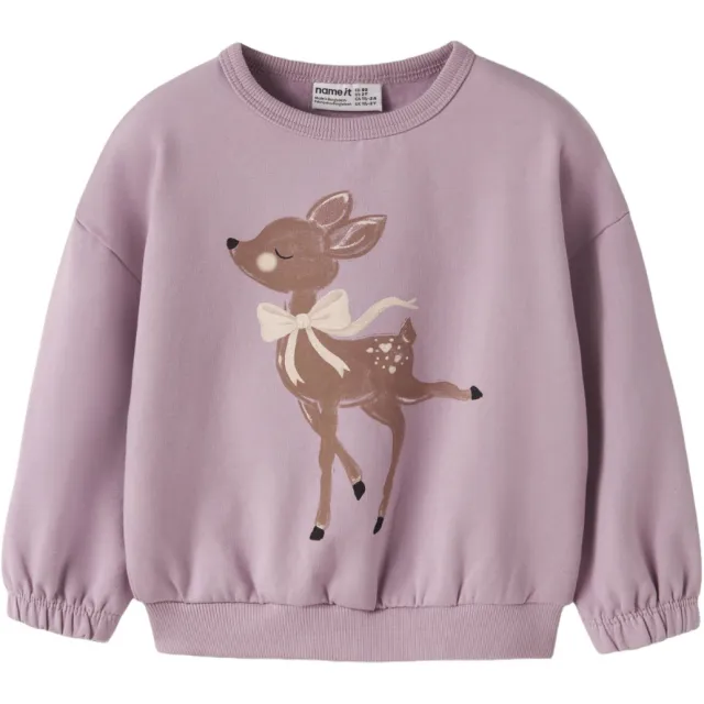 NAME IT MINI sweater met print - roze