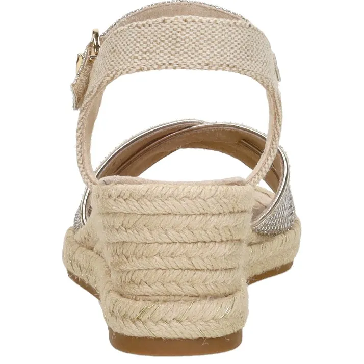 Tamaris sandalen met sleehak goud, foto 4