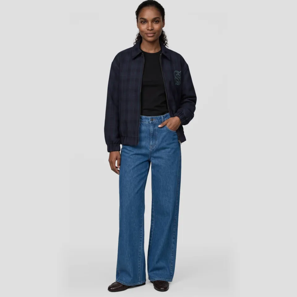 Suncoo geruit bomberjack - donkerblauw