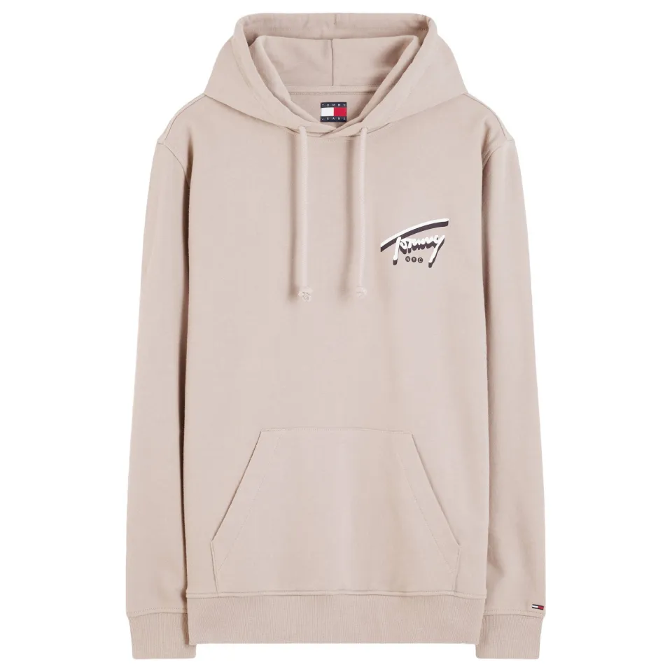 Tommy Jeans regular fit hoodie met logo - limestone dust, foto 2