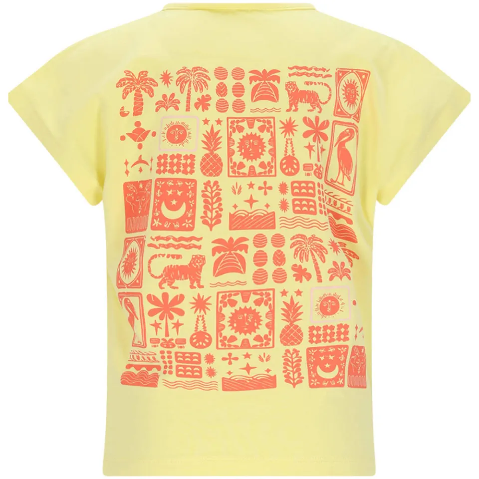 Nono T-shirt met backprint geel, foto 3