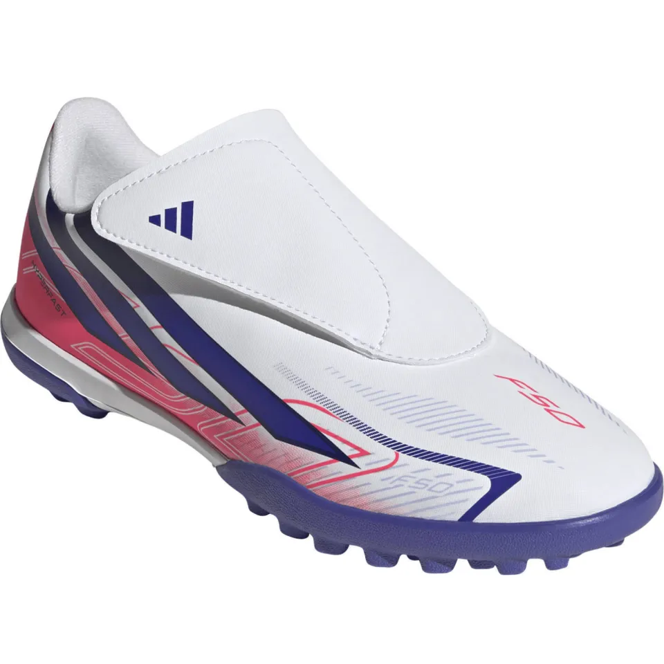 Adidas Performance F50 Hyperfast Club junior imitatieleren voetbalschoenen - roze/paars, foto 6