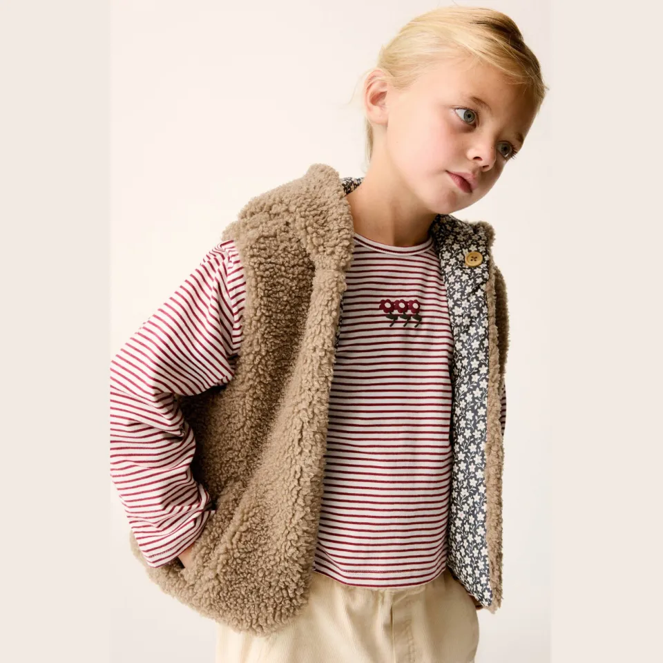 Mango Kids gilet - bruin, foto 5