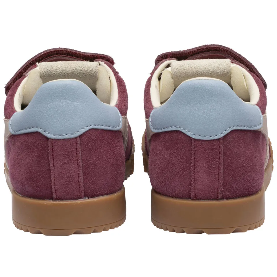 Gola Elan leren suède sneakers - donkerrood/lichtroze/lichtblauw, foto 4