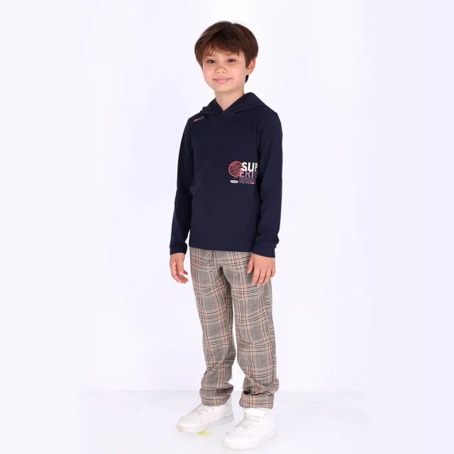 B.Nosy rechtvallende longsleeve met print donkerblauw