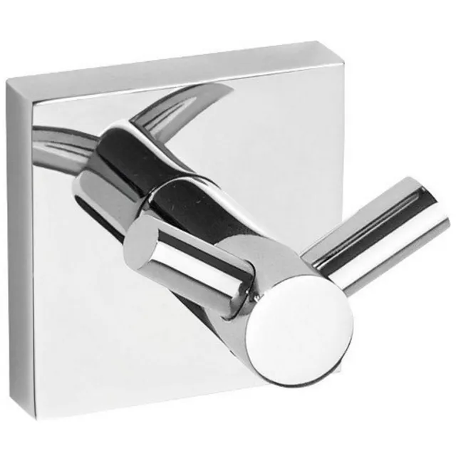 Sapho Dubbele Handdoekhaak Sapho X-Square 5.5x5.5x6 cm Chroom