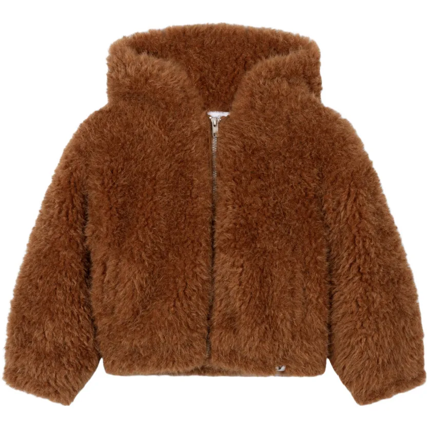 Alix The Label Mini faux fur winterjas cognac, foto 2