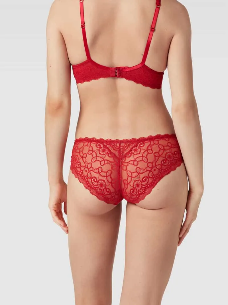 Mey Heupslip met kanten inzet rood, foto 3