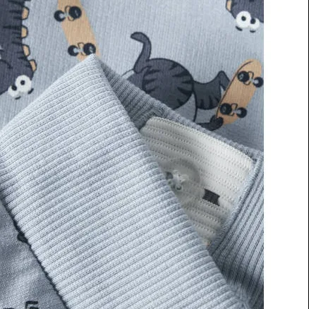 NAME IT sweatshort lichtblauw met print, foto 3