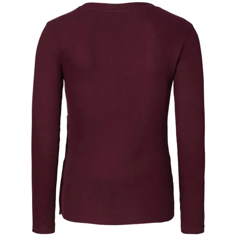 Noppies maternity zwangerschaps longsleeve donkerrood burgundy, foto 3