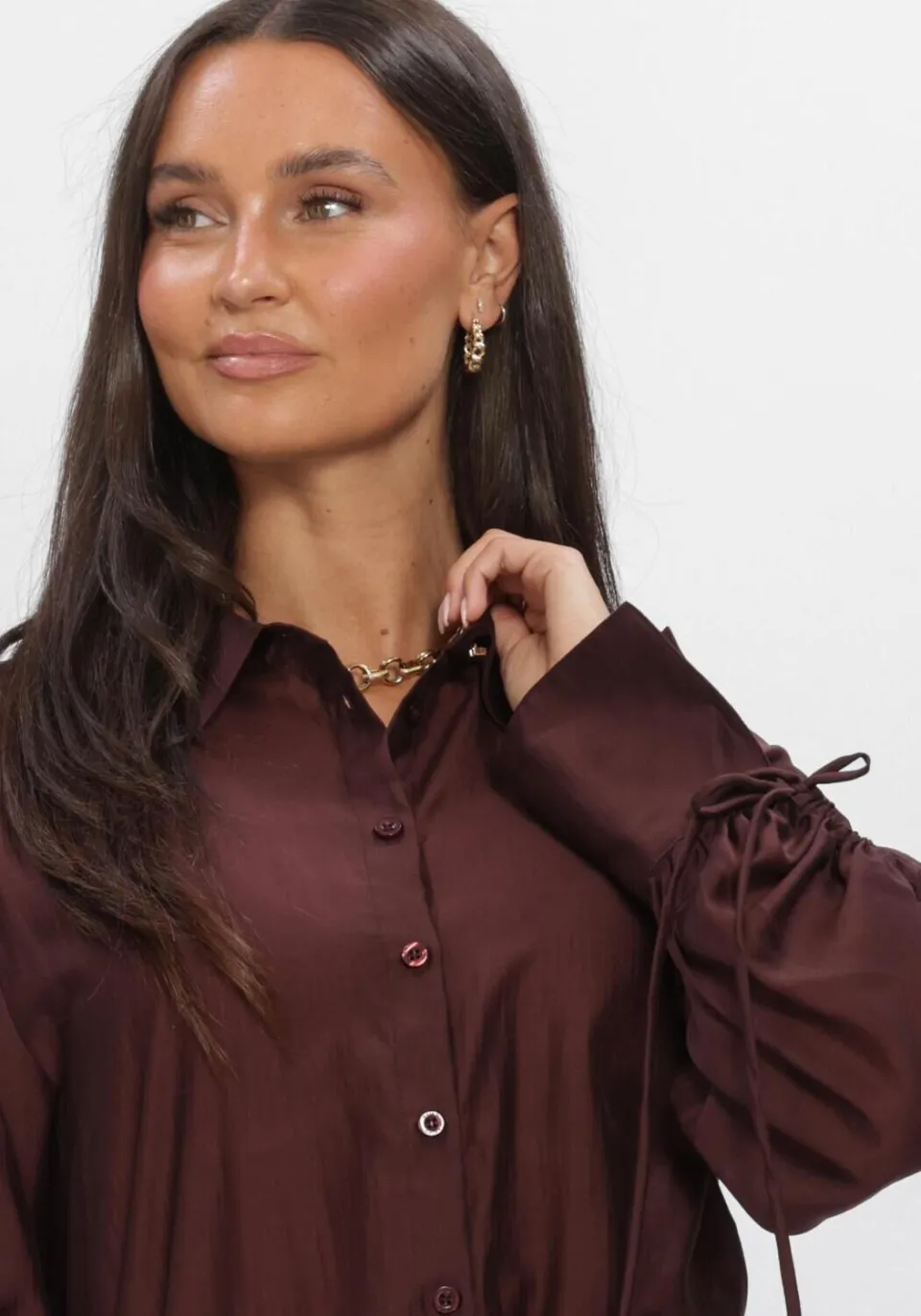 Aaiko blouse donkerrood, foto 5
