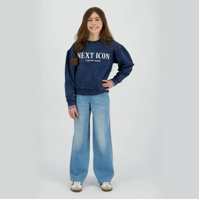 Vingino high waist wide leg jeans light blue denim Old Vintage