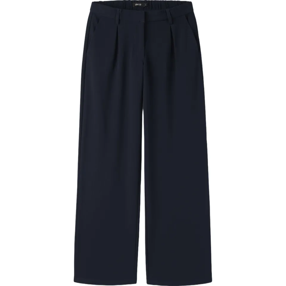 LMTD wide leg casual broek donkerblauw, foto 2