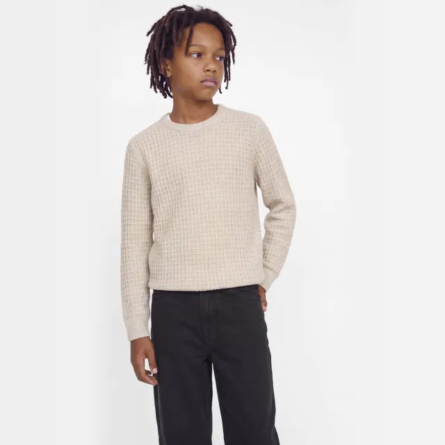 JJ Rebel JUNIOR gebreide trui - beige
