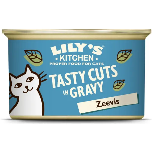 Lily's Kitchen Tasty Cuts kattenvoer nat zeevis in saus