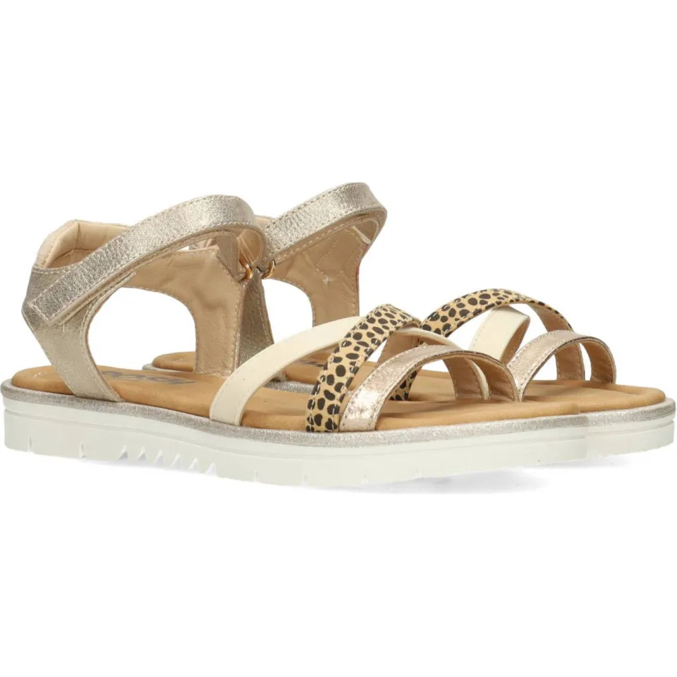 POSH by Poelman Ashley sandalen goud met beige