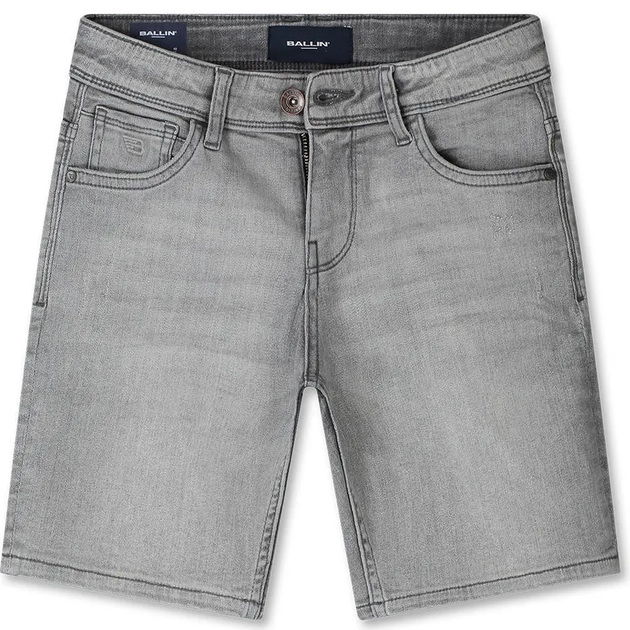 Ballin jeansshort lichtgrijs denim light grey, foto 2