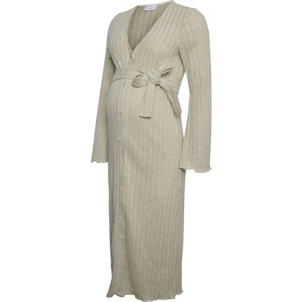 Mamalicious zwangerschaps- en voedings blousejurk beige, foto 2