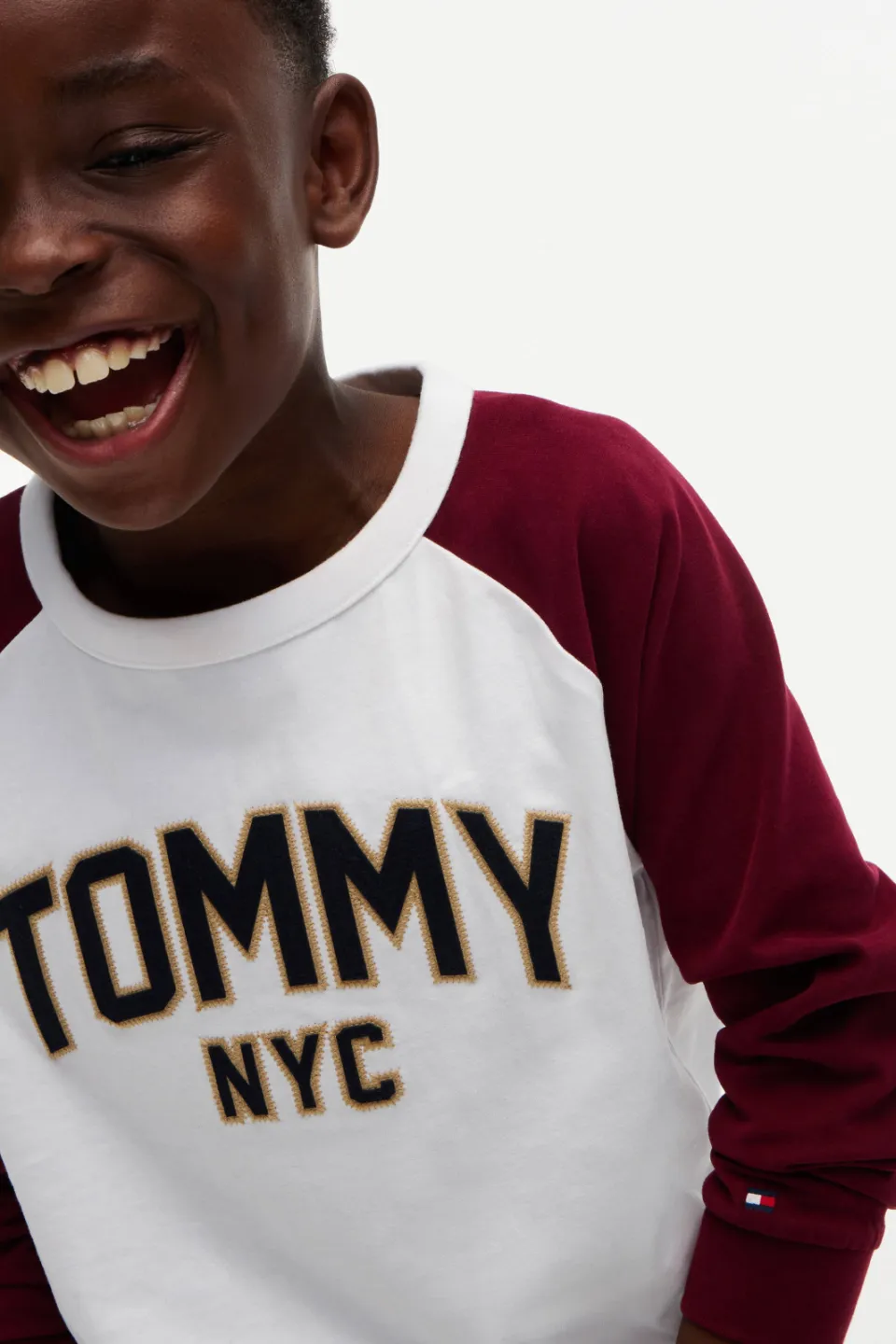 Tommy Hilfiger longsleeve wit donkerrood, foto 4